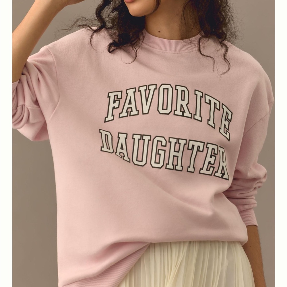 NEW! Favorite Daughter The Collegiate Sweatshirt in Light Pink Size XS!